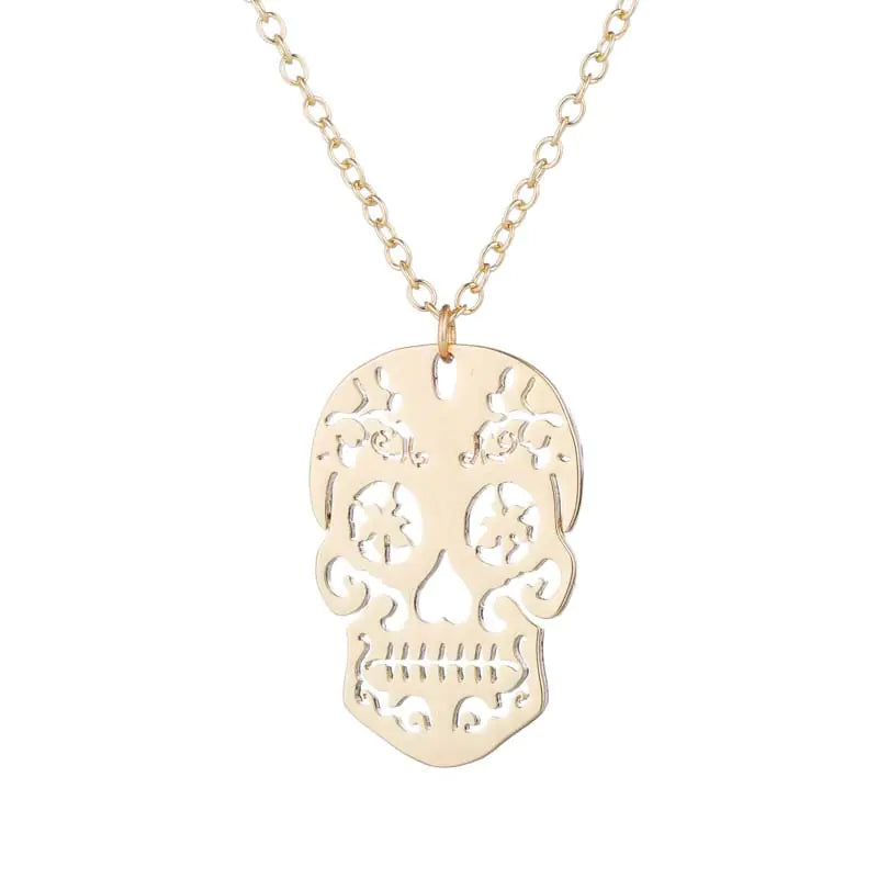 Vintage Skull Pendant, Ethnic Skull Necklace, Mexican Design