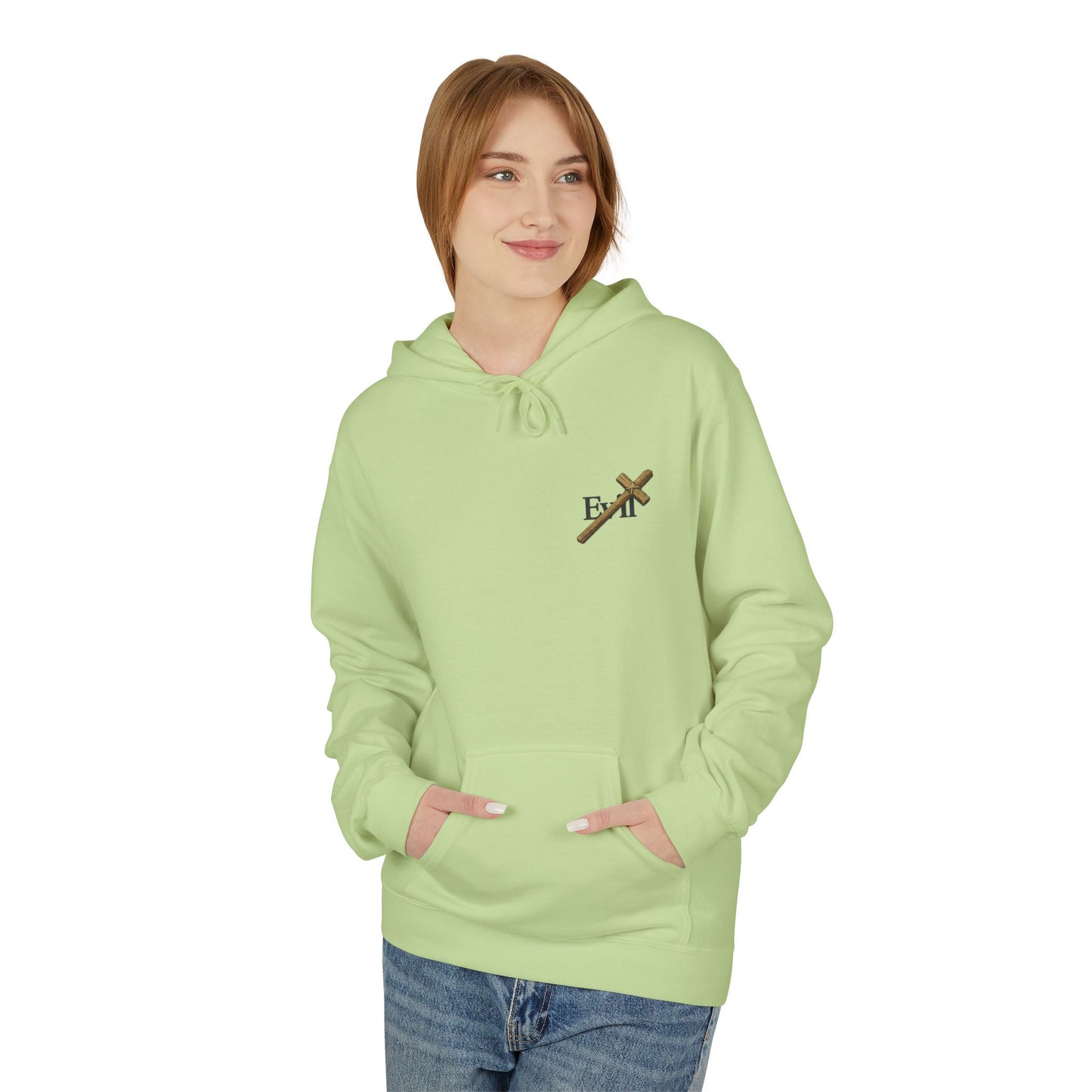 Cross Out Evil Christian Hoodie