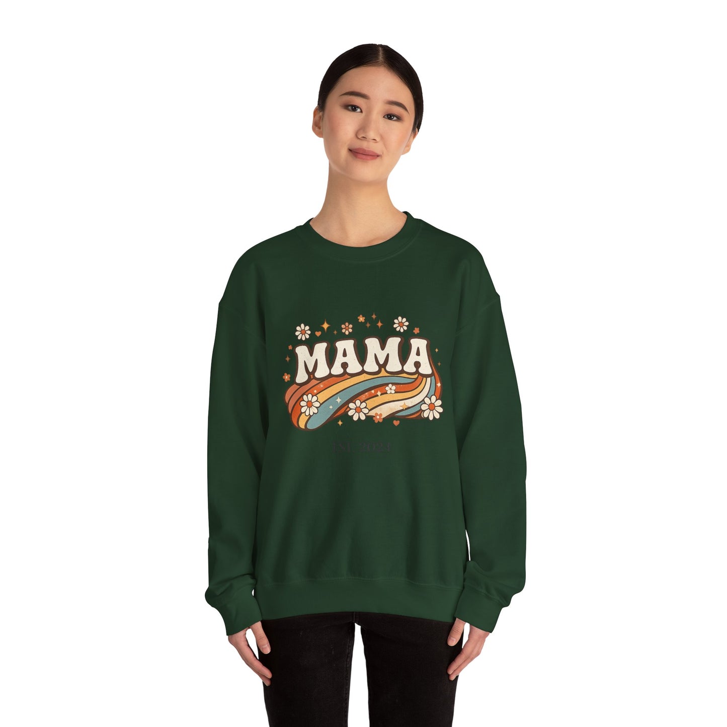 Mama Retro Flower Sweatshirt