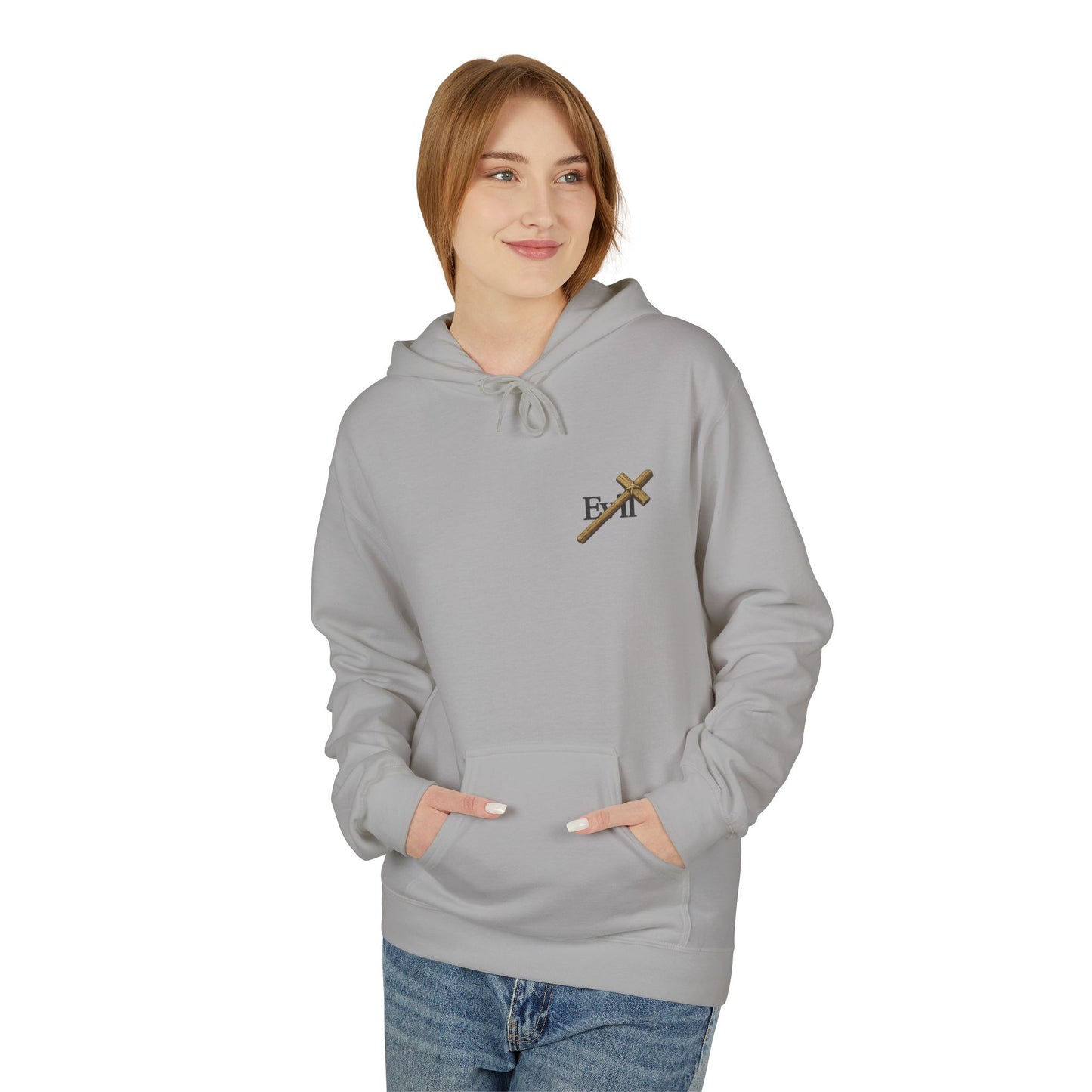 Cross Out Evil Christian Hoodie