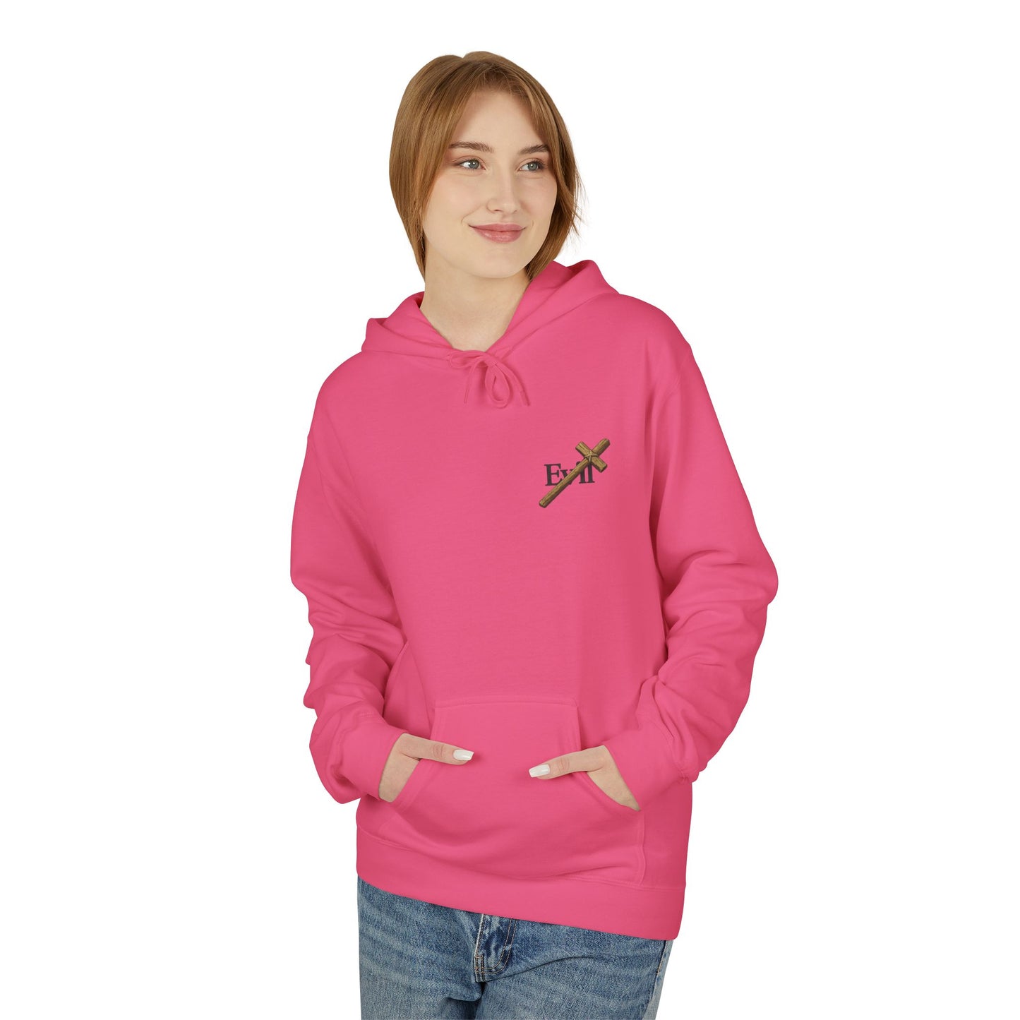 Cross Out Evil Christian Hoodie