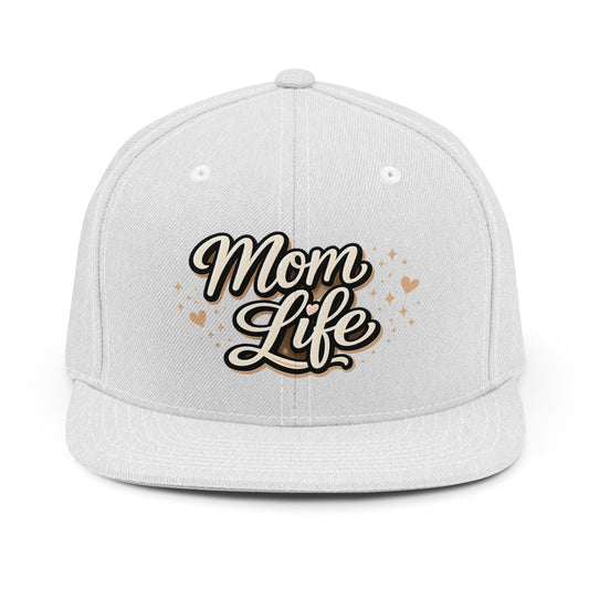 Mom Life Snapback Hat — Stylish Embroidered Mom Gift