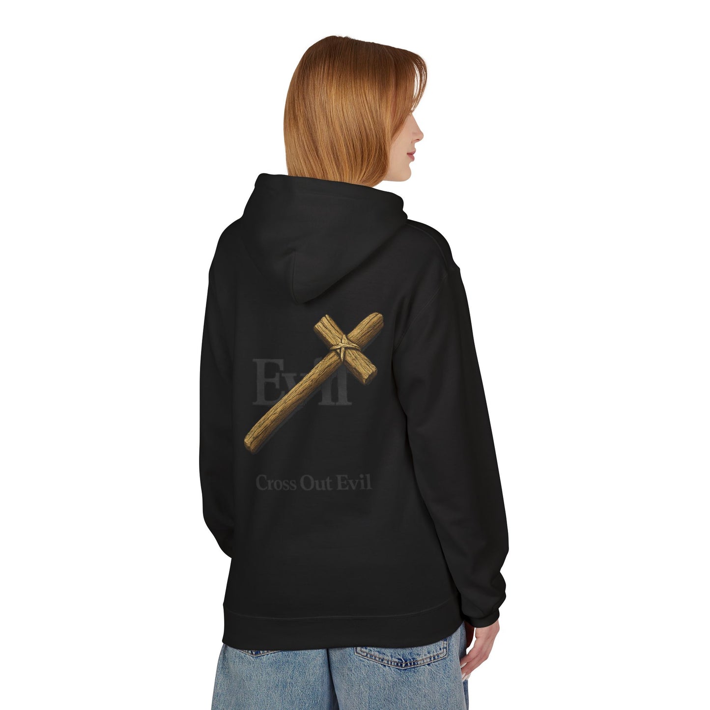 Cross Out Evil Christian Hoodie