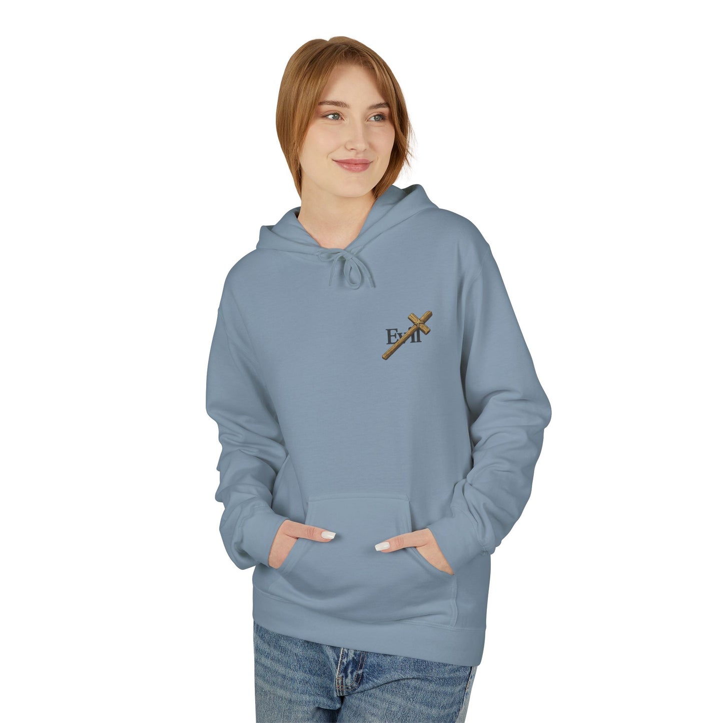 Cross Out Evil Christian Hoodie