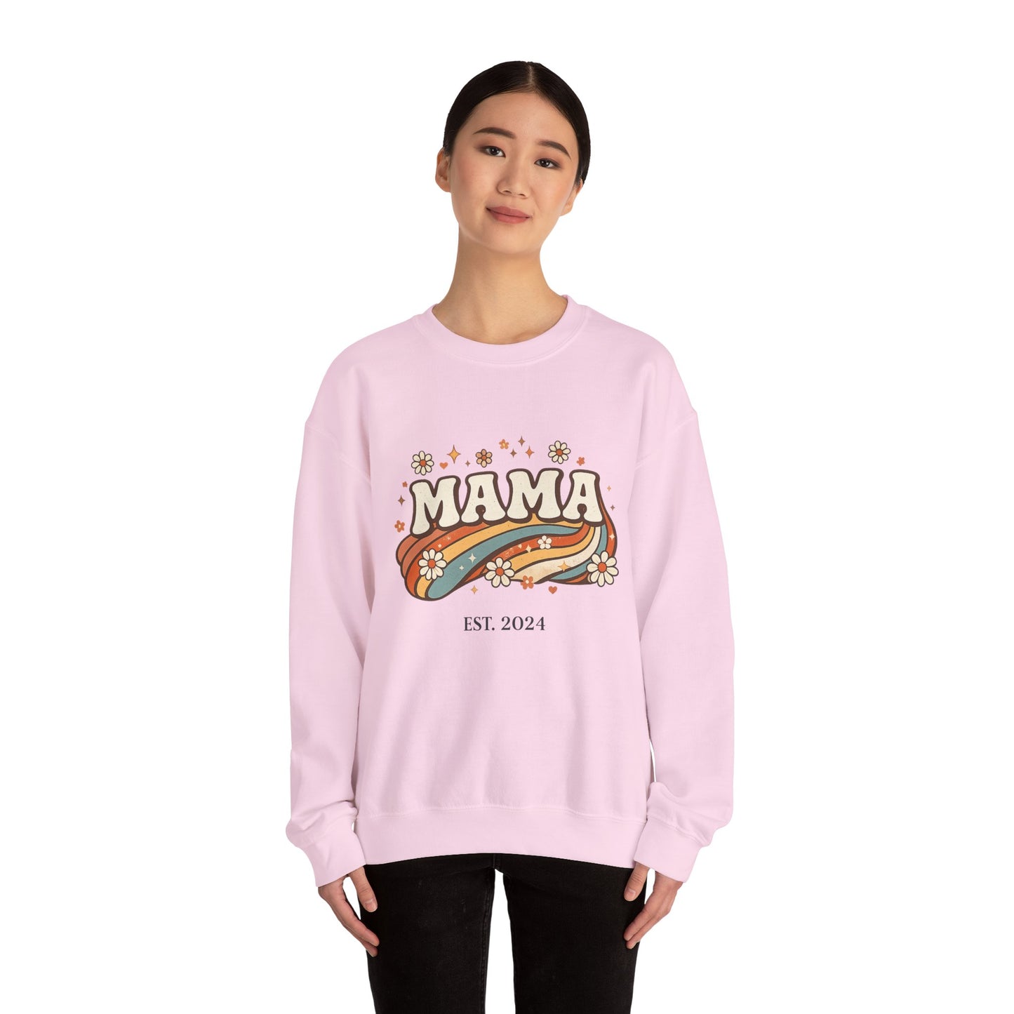 Mama Retro Flower Sweatshirt