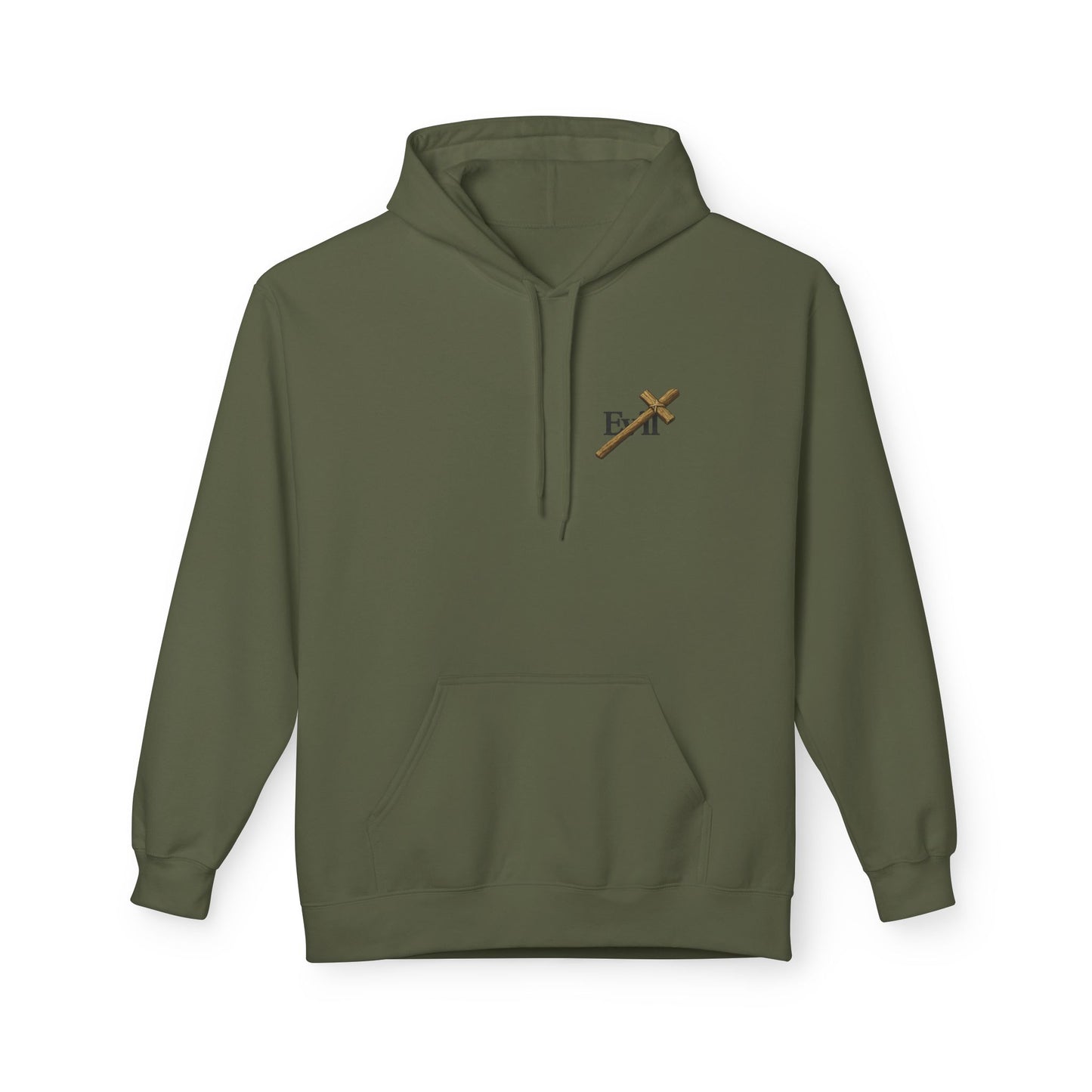 Cross Out Evil Christian Hoodie