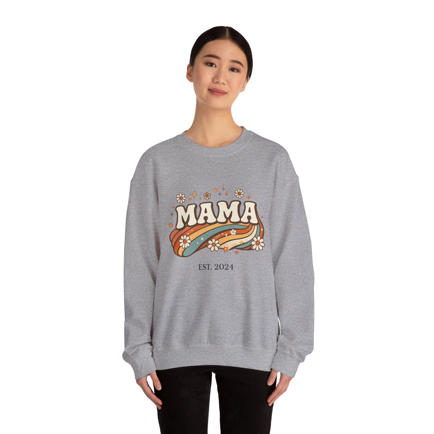 Mama Retro Flower Sweatshirt