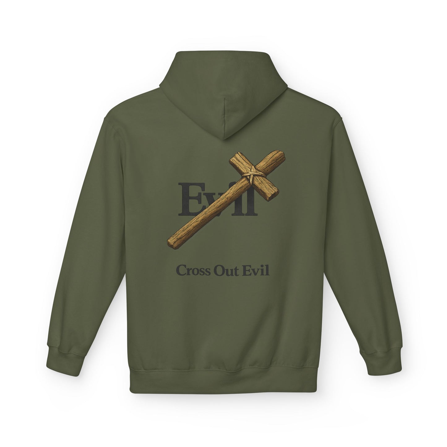 Cross Out Evil Christian Hoodie