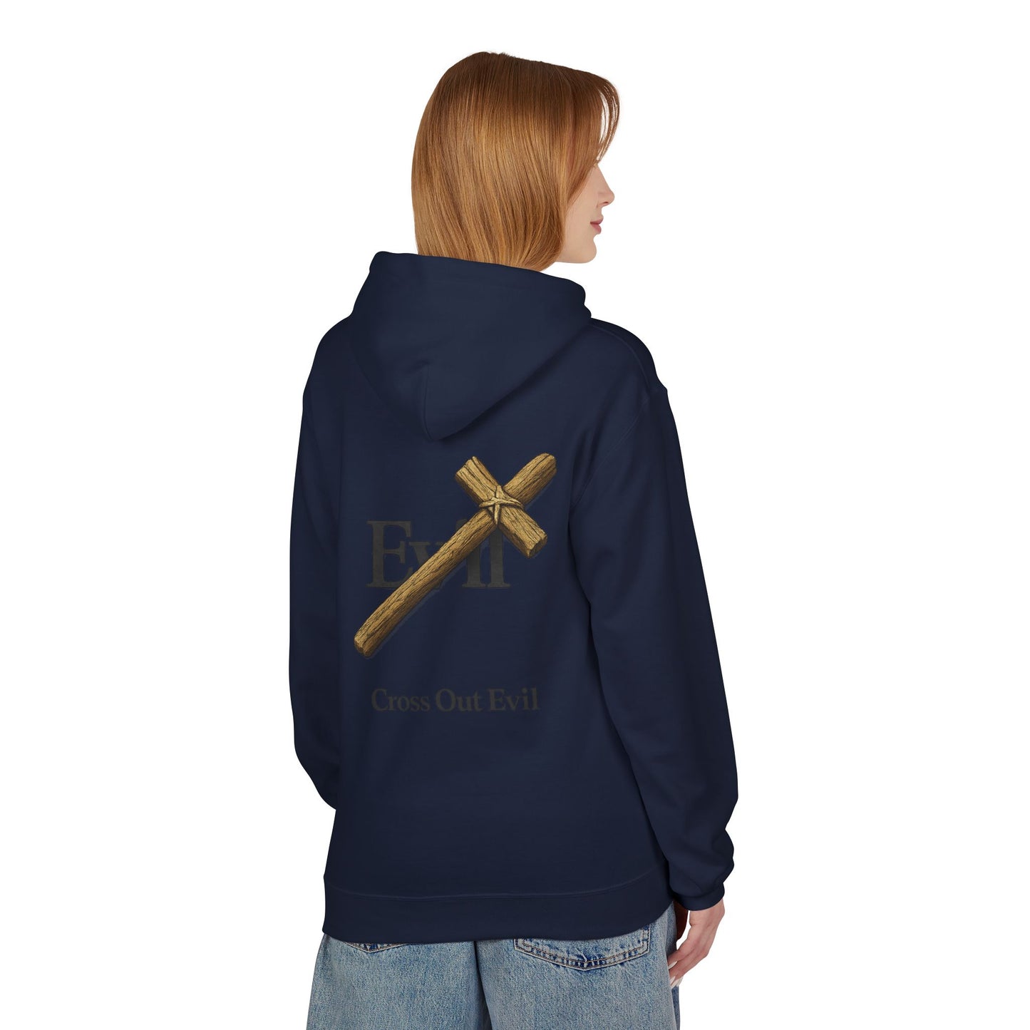 Cross Out Evil Christian Hoodie