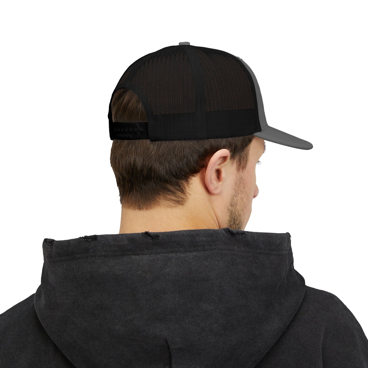 Embroidered Red Jerusalem Cross Trucker Cap