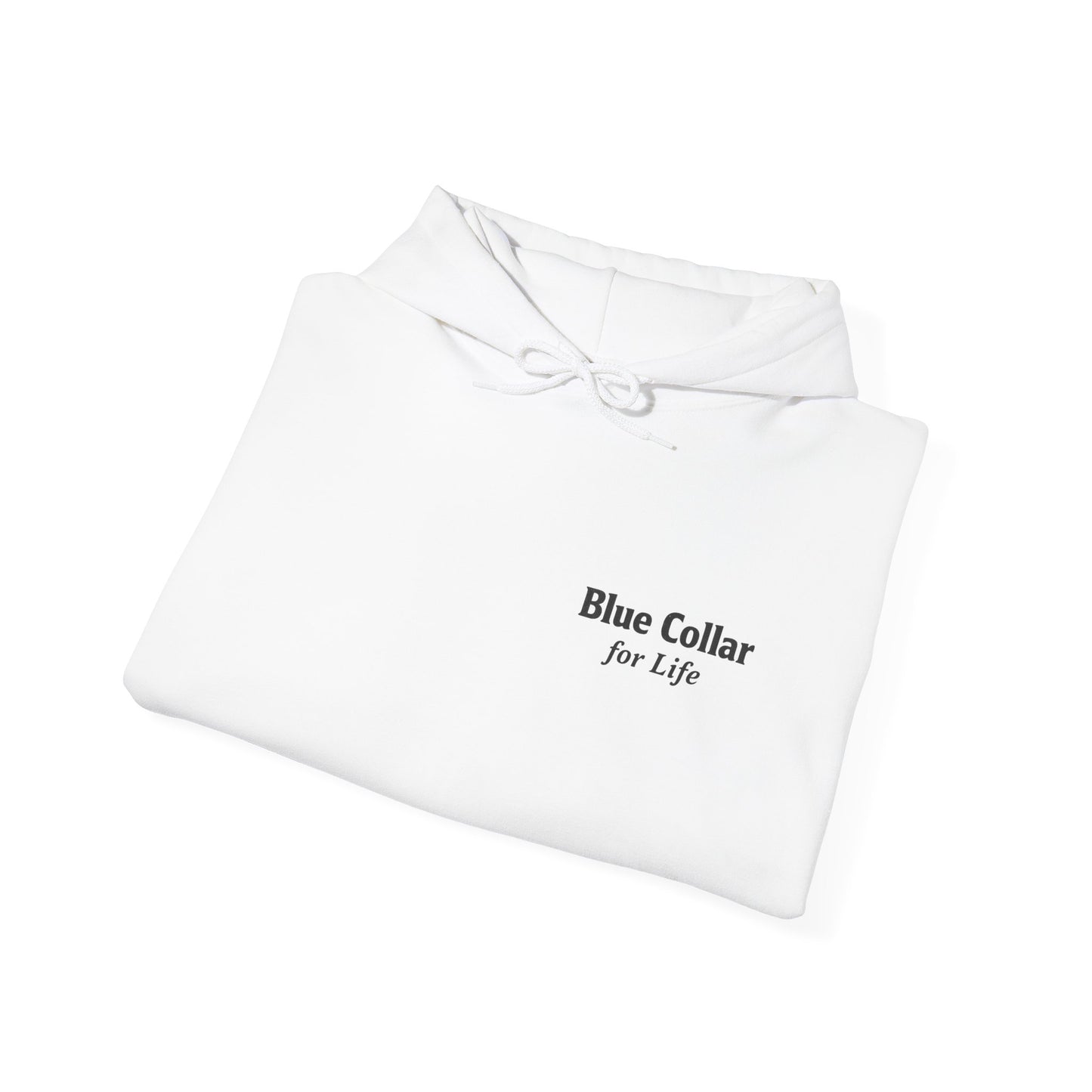 Blue Collar For Life Hoodie — Workman Vintage Rope Graphic Hooded Sweatshirt