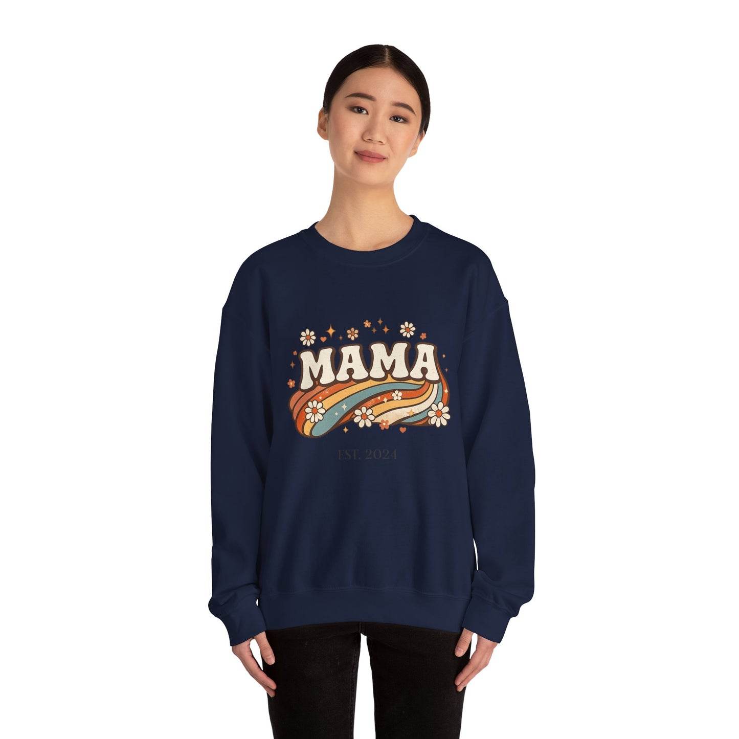 Mama Retro Flower Sweatshirt