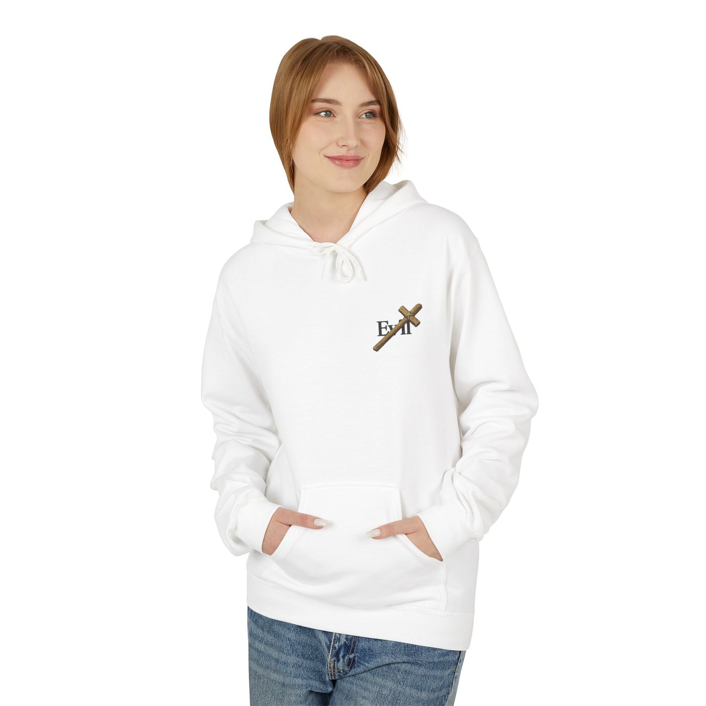 Cross Out Evil Christian Hoodie