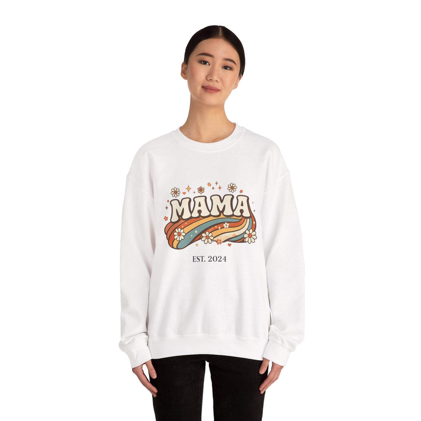 Mama Retro Flower Sweatshirt