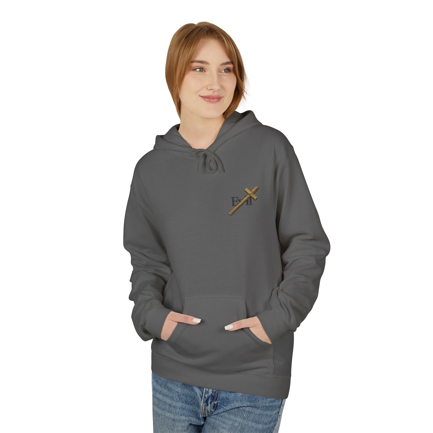Cross Out Evil Christian Hoodie