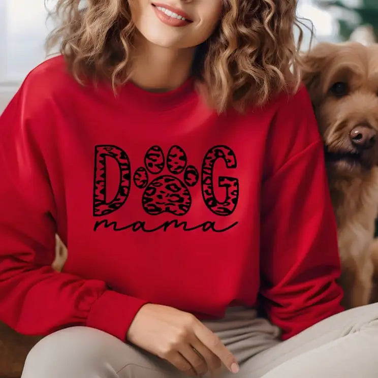Loose Autumn Winter Dog Mom Style Shirt